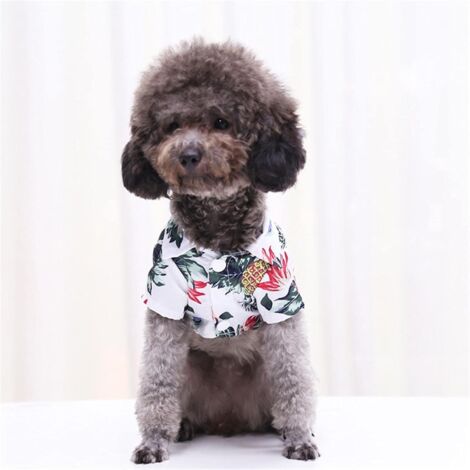 T-shirts pour chiens et chats, imprimé hawaïen tendance, doux et confortable. (1/4)