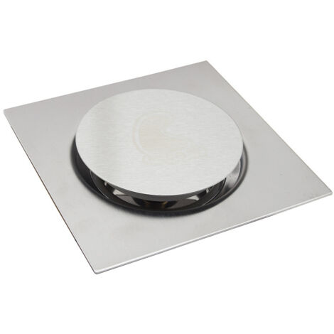 Bonde de sol à pédale en acier inoxydable pour salle de bain et garage (1/3)