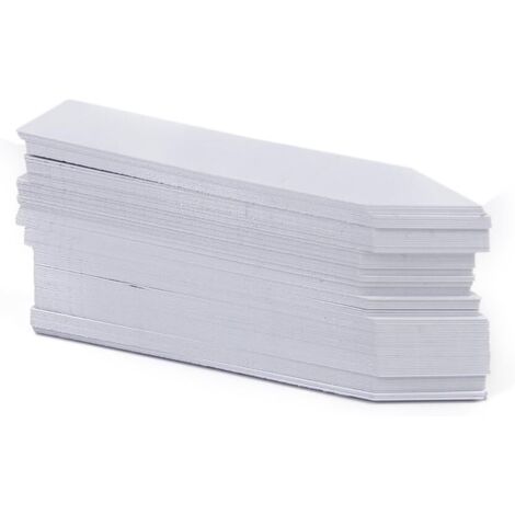 100 étiquettes en plastique pour plantes, étiquettes de jardin blanches en plastique de 10 x 2 cm (1/5)