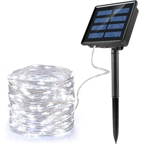 Guirlande lumineuse solaire d'extérieur, 200 LED, 22 m, 8 modes, étanche IP65 (1/5)
