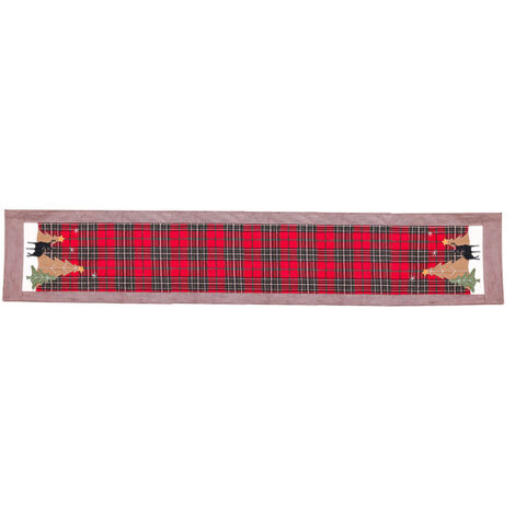 Chemin de table de Noël, drapeau de table à carreaux sur le thème de Noël P (1/5)