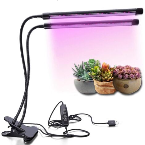 Lampes horticoles à 30 LED, double tête, interface USB (1/5)
