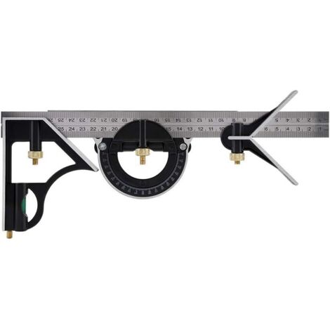 Équerre combinée 300 mm, outil de mesure multifonctionnel et réglable (1/5)