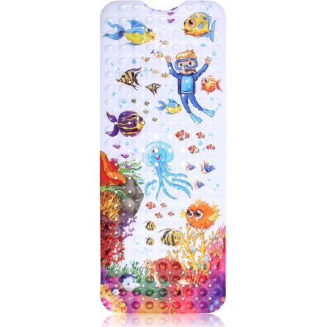 Tapis de bain antidérapant 100 x 40 cm avec 200 ventouses, en PVC, pour voiture (1/5)