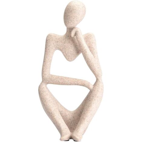 Figurine en résine représentant un penseur, sculpture décorative abstraite (1/5)