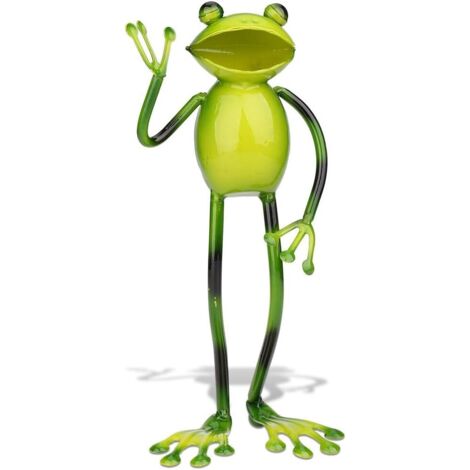 Sculpture de grenouille en métal, décoration et ameublement créatifs (1/4)