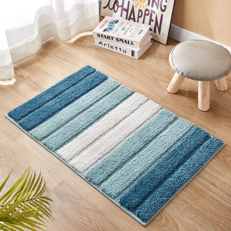 Tapis rayé en microfibre, couleurs dégradées, tapis de porte ultrafin N (1/2)