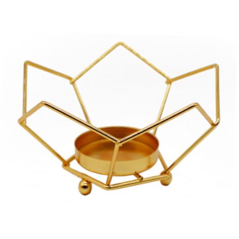 Porte-bougie en métal, porte-bougie décoratif, bougeoir creux (1/4)
