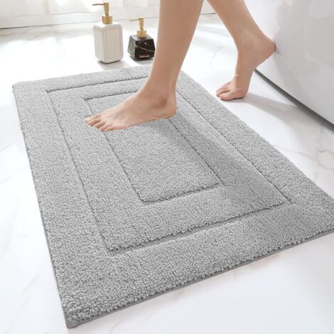 Tapis de bain antidérapant, absorbant l'eau, en microfibre moelleuse, Mach (1/5)