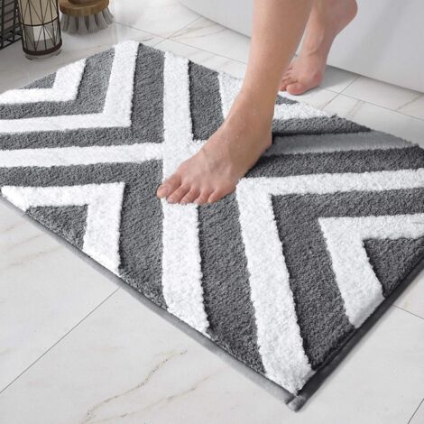 Tapis de bain antidérapant en microfibre absorbante et moelleuse (1/5)