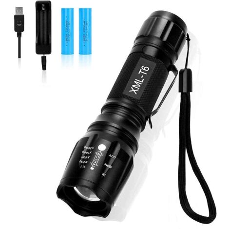 Lampe torche LED rechargeable, très grande lampe torche. (1/5)