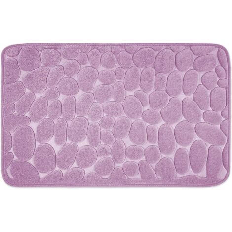 Tapis de bain antidérapant en mousse à mémoire de forme - Tapis de bain 50 x 80 cm - Violet (1/5)