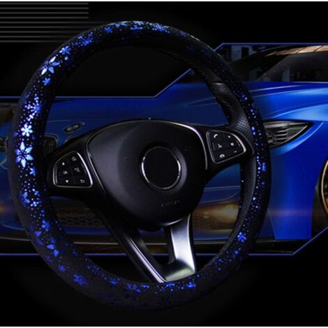 Housse de volant de voiture antidérapante et brillante à motif flocon de neige, disponible en 4 couleurs. (1/3)