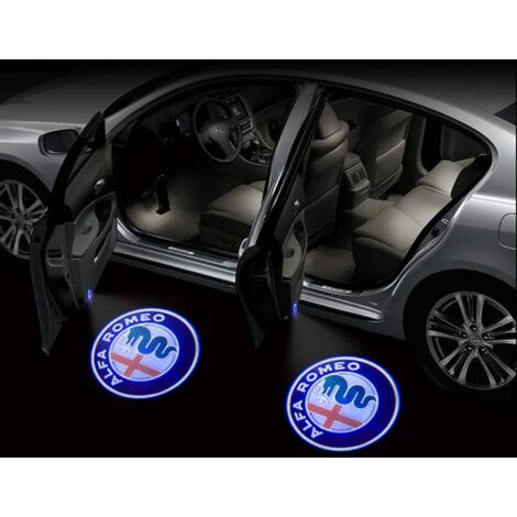 Lot de 2 projecteurs lumineux LED avec logo de bienvenue pour porte Alfa Romeo Giulia (1/5)