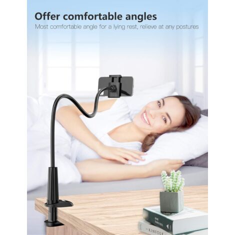 Support de téléphone à col de cygne, support de téléphone pliable avec rotation à 360° (1/5)