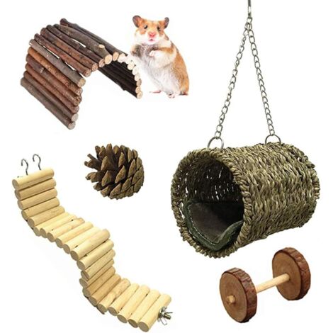Jouets à mâcher pour hamsters, lot de 5 jouets pour perroquets ou hamsters, Bridge L (1/5)