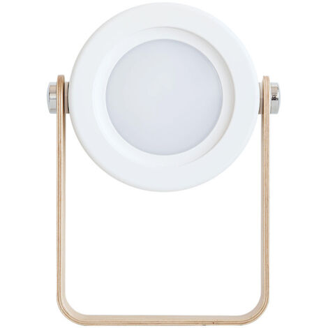 Lampe de chevet tactile LED à intensité variable, lampe de bureau vintage avec poignée en bois (1/4)