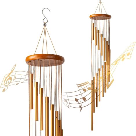 Carillon éolien d'extérieur, carillon éolien de 90 cm avec tube en alliage d'aluminium de 18 pouces, 3 (1/5)
