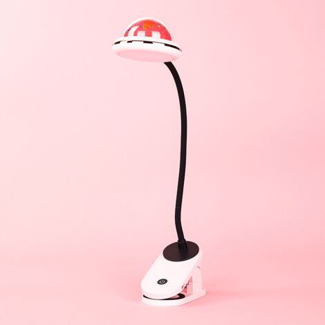 Lampe de table ciel étoilé rose 1200 mA, lampe LED à pince avec chargeur USB (1/3)