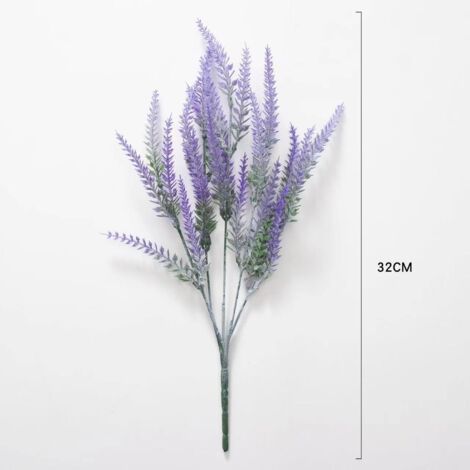 4 fleurs de lavande artificielles pour décoration de Noël de style romain (1/5)