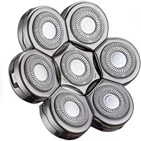 Têtes de rasage pour la barbe, rasoir électrique flottant avec 7 accessoires pour hommes (1/5)