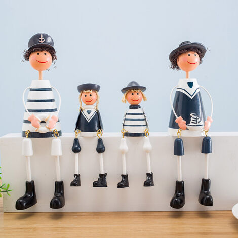 Figurines de marins, style méditerranéen, pour salon familial, navire de guerre. (1/4)