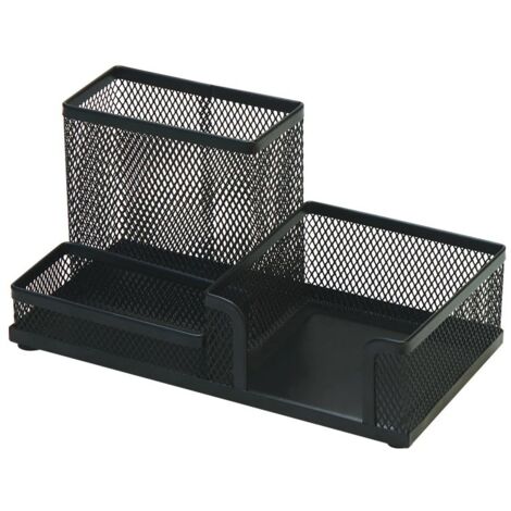 Organiseur de bureau en maille métallique avec porte-stylo, plateau à stylos pour bureau, porte-stylo pour bureau (1/5)