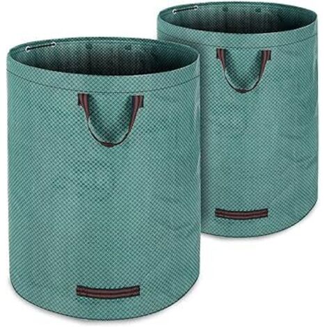 Deux sacs à déchets de jardin. Capacité de 50 kg par sac. Résistants et lavables. (1/4)
