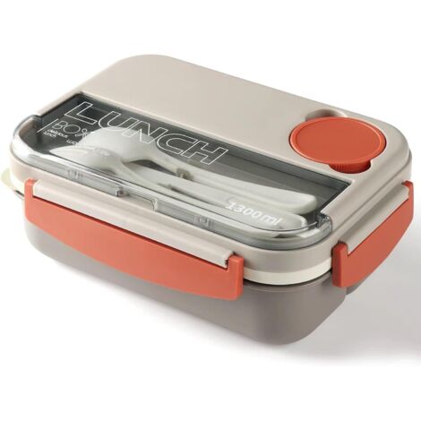 Boîtes à bento (beige), boîte à bento empilable de 1300 ml pour (1/5)