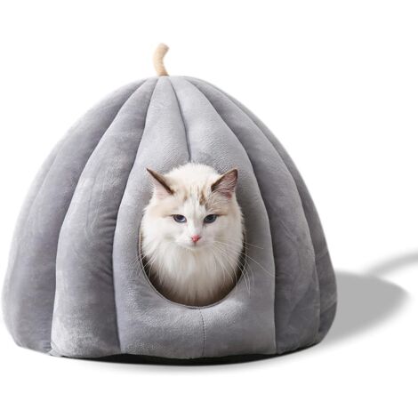 Nid douillet pour chat avec coussin intérieur amovible et lavable, doux (1/2)