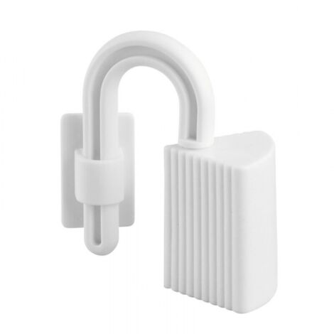 Lot de 2 butées de charnière, protection anti-pincement pour portes bébé, blanches (1/3)