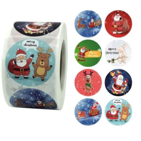500 autocollants de Noël – Décorations de Noël colorées (1/3)