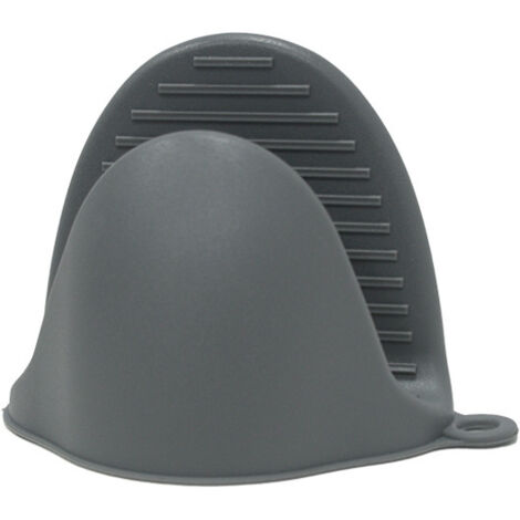 Gant de cuisine en silicone épais et résistant à la chaleur (gris), idéal pour la cuisson et la pâtisserie. (1/5)