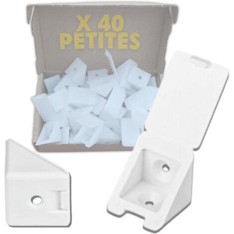 Support de fixation en plastique blanc Cleat - Support d'étagère à vis invisible (1/5)