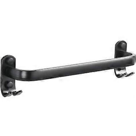 Porte-serviettes mural pour cuisine/salle de bain - Noir - 40 cm (1/5)