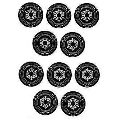 Lot de 10 plaques de fer thermoconductrices adhésives à ventouses, 60 x 60 mm, noires, pour refroidisseur de téléphone. (1/5)