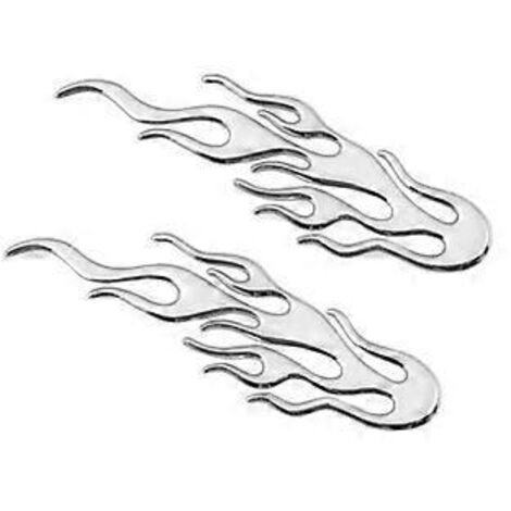 Emblème chromé 3D Flamme Fire Chopper Virago VTX (1/3)