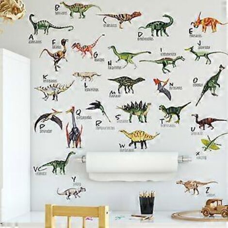 Stickers muraux dinosaures pour chambre d'enfant, autocollants décoratifs dinosaures amovibles pour garçons et filles. (1/5)