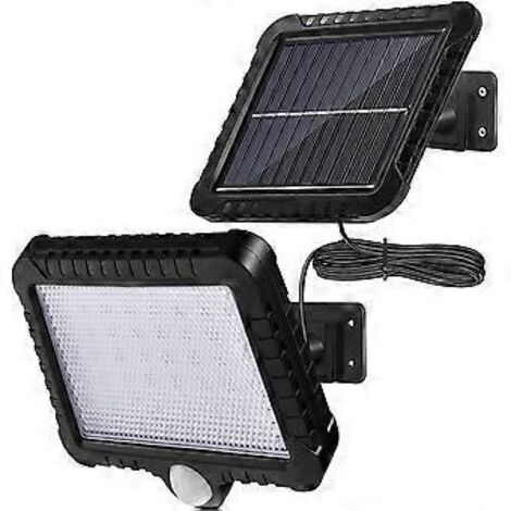 Projecteur solaire extérieur avec détecteur de mouvement, étanche IP65, LED, câble de 5 m, angle d'éclairage de 120°. (1/5)