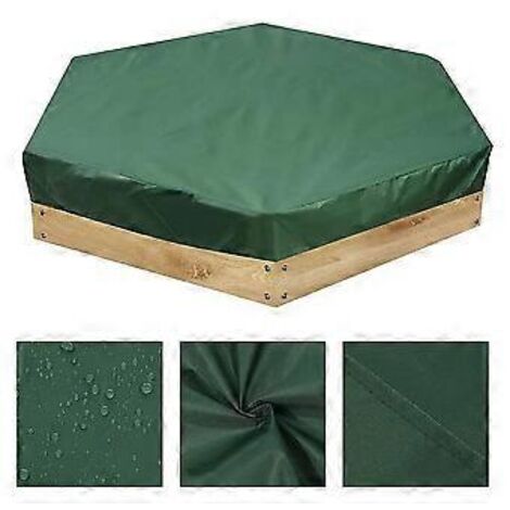 Housse Bac à Sable 150x150x20 Cm – Bâche Imperméable Oxford, Cordon De Serrage, Protection Contre Pluie, Poussière, Animaux, Facile à Nettoyer Housse Bac à Sable Imperméable