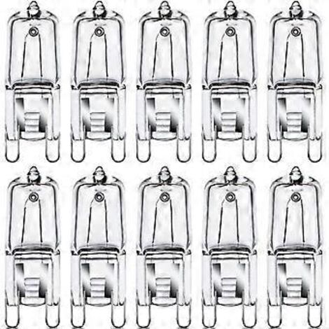 Ampoules halogènes G9 35 W, 230 V, blanc chaud 2800 K, dimmables, lot de 10 (1/5)