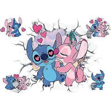 Décoration murale Stitch, stickers muraux pour chambre d'enfant, autocollants muraux