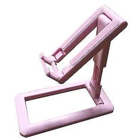 Support de bureau pliable pour tablette, téléphone portable et iPad, iPhone, Samsung (rose) (1/5)
