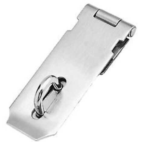 Dispositif de verrouillage de sécurité, moraillon pour cadenas en acier inoxydable, verrou de porte en acier inoxydable avec vis, pour garage, porte de jardin, fenêtre ou armoire (1/4)
