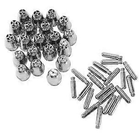 Kit de découpe plasma SG55 (40 pièces) : consommables AG60 pour torche de découpe plasma, électrode de pointe SG55, buse 60 A -60. (1/5)