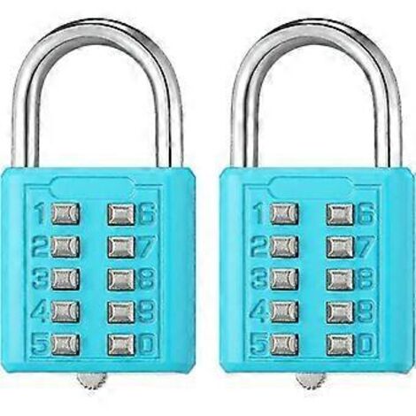 Cadenas à combinaison numérique, cadenas à combinaison à clavier à 10 chiffres, cadenas à combinaison à 5 chiffres (1/5)