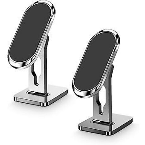 Support magnétique pour téléphone de voiture, lot de 2 supports magnétiques pour téléphone de voiture, support magnétique puissant rotatif à 360° pour smartphone, compatible avec iPhone/Samsung/Huawei (1/5)