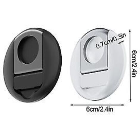 Support pour tablette ou téléphone portable compatible avec les ordinateurs portables et ordinateurs MagSafe - Anneau magnétique (blanc) (1/2)