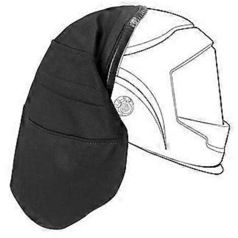 Housse de casque de soudage en coton sûr et anti-brûlure, protection intégrale du cou, couvre-chef étendu avec fermeture à pression (1/5)
