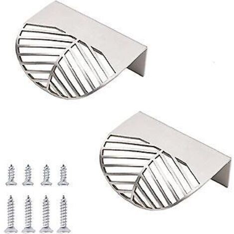 Poignée - Feuilles - Argent - Vintage - Tiroir - Quincaillerie - Maison - 60 x 23 x 42 mm - Alliage de zinc (1/5)